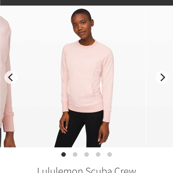 NWOT lululemon Scuba Crewneck light pink I believe the color is pink bliss sz 4 - Picture 1 of 6